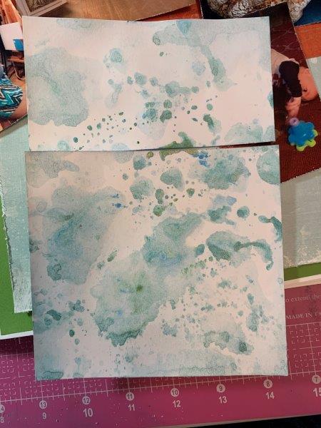 water-coloured paper